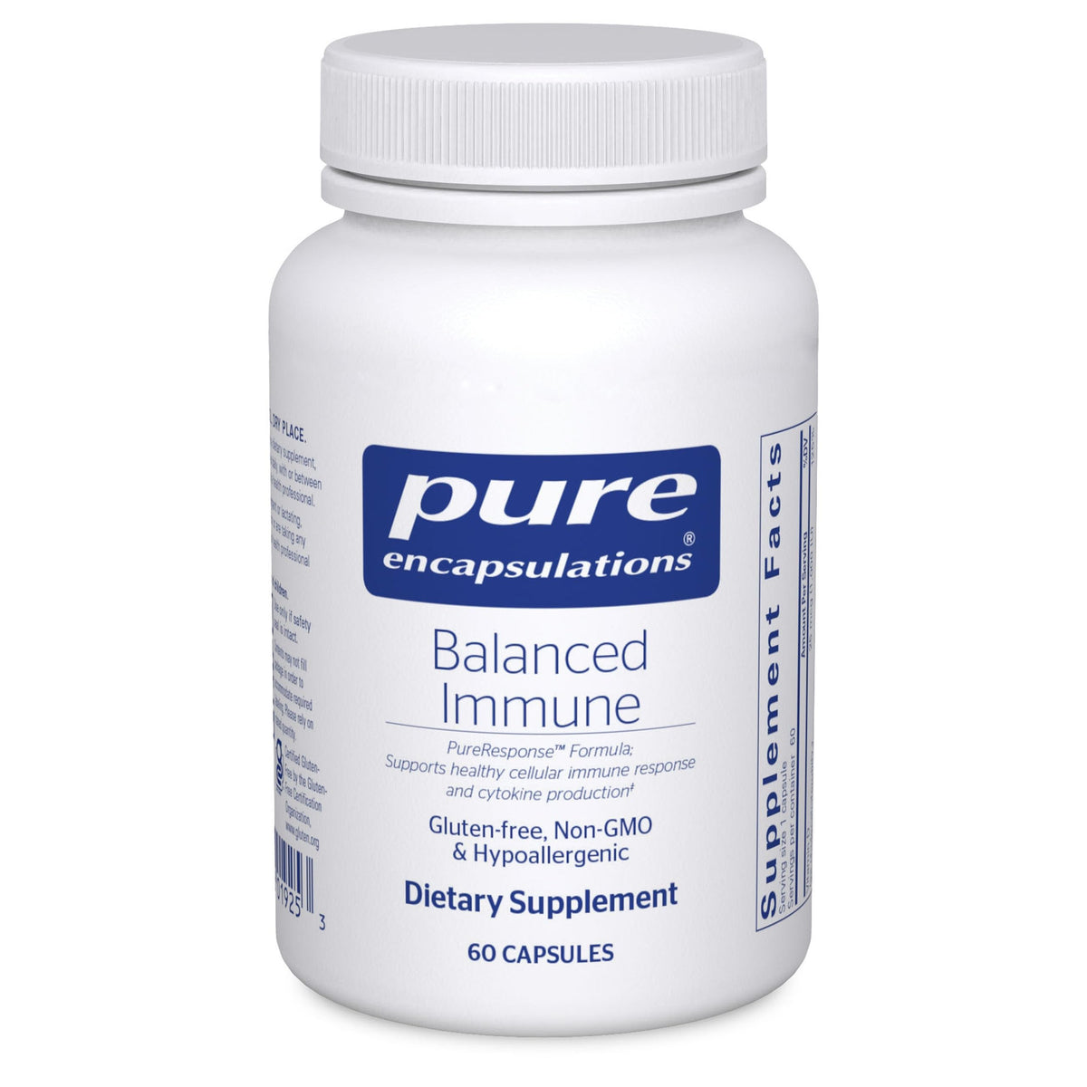 Pure Encapsulations Balanced Immune bottle ready for daily immune support