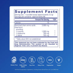Pure Encapsulations BCAA Powder scoop highlights easy dosing during training.