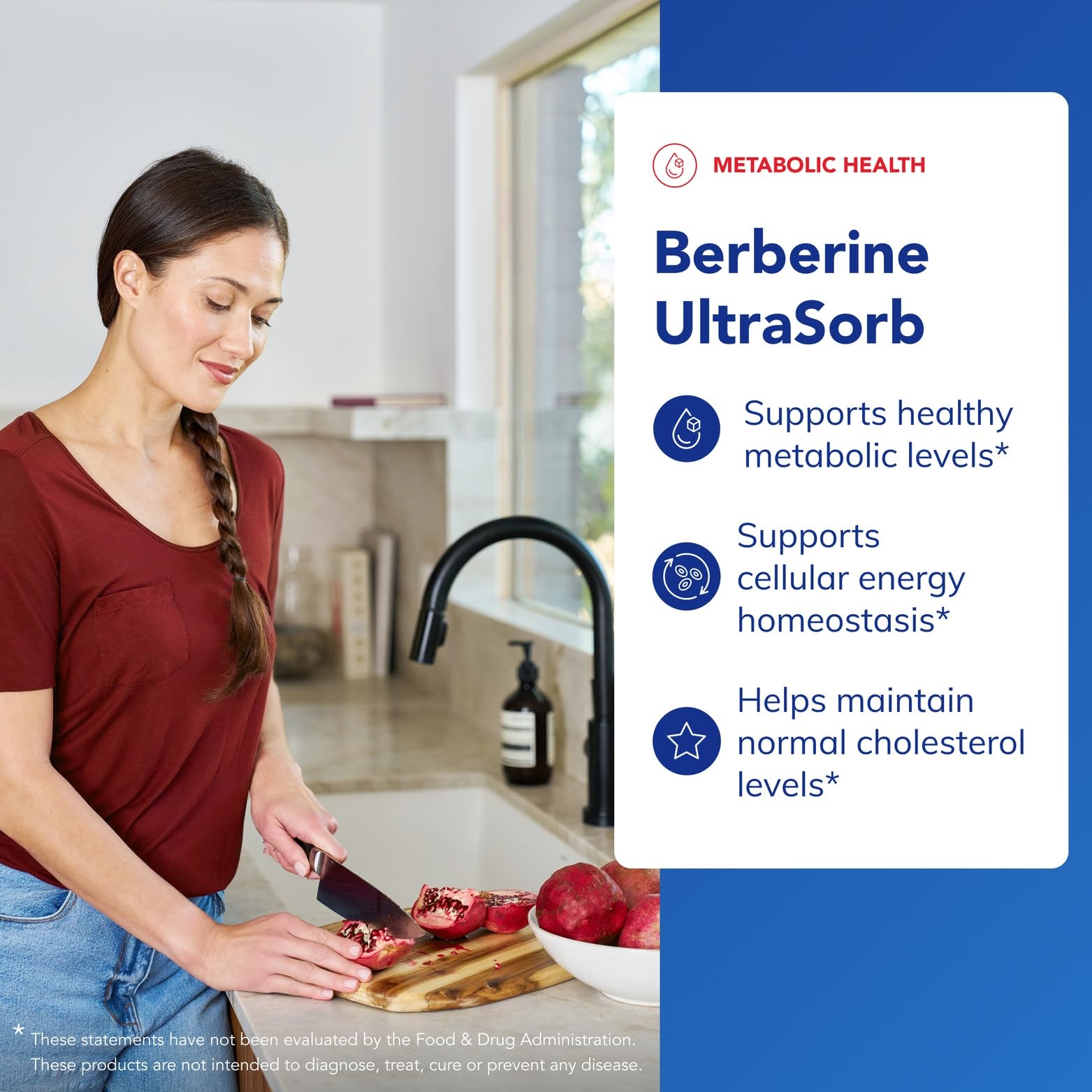 Pure Encapsulations Berberine UltraSorb label shows 550 mg phytosome for bioavailability.
