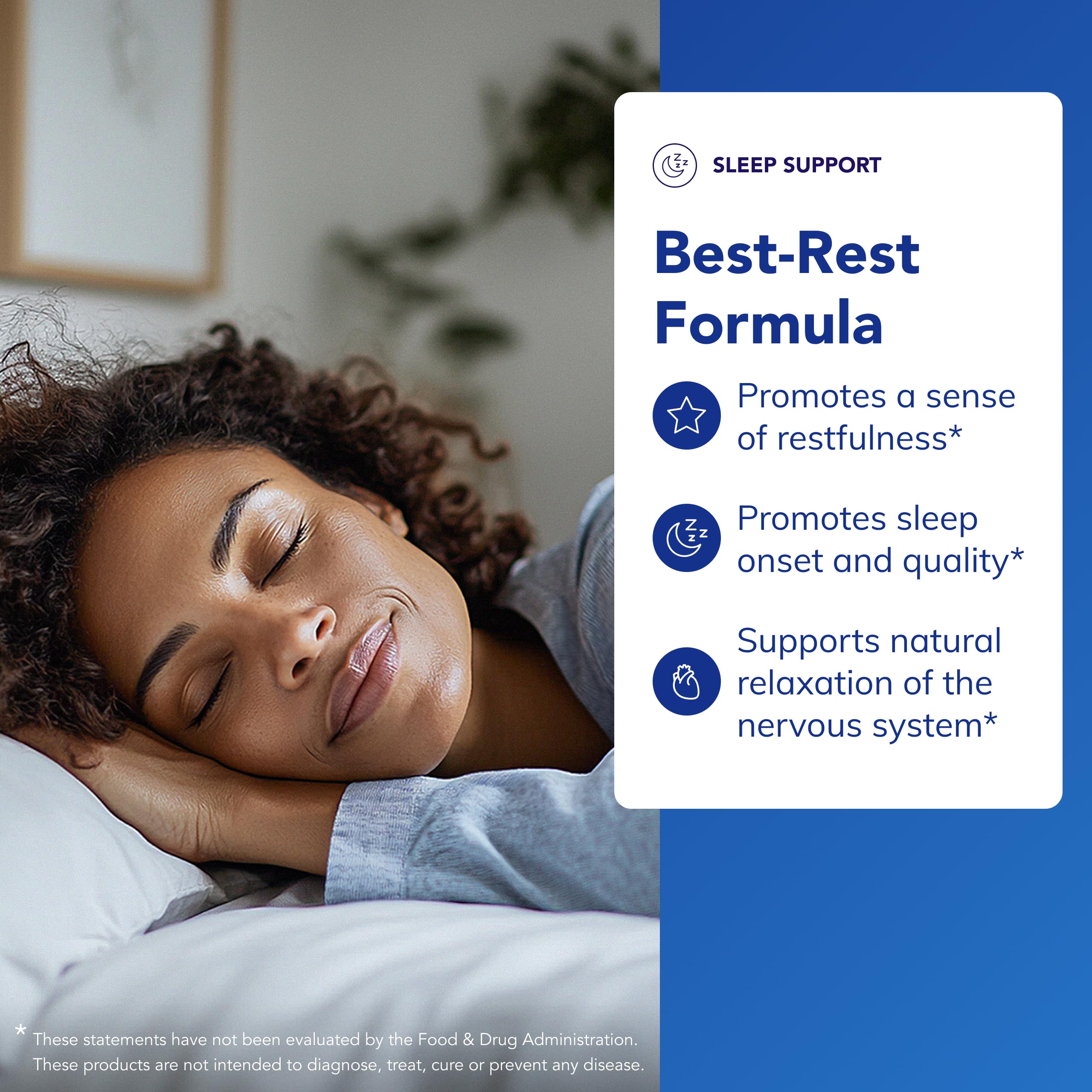 Pure Encapsulations Best Rest Formula label detail with vegan, non-GMO promise