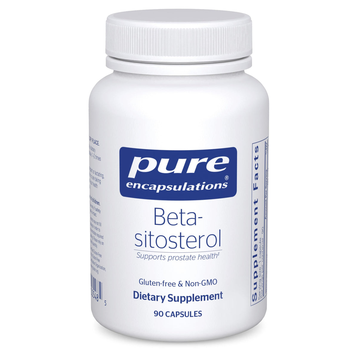 Pure Encapsulations Beta-Sitosterol bottle front supports plant-based urinary health options