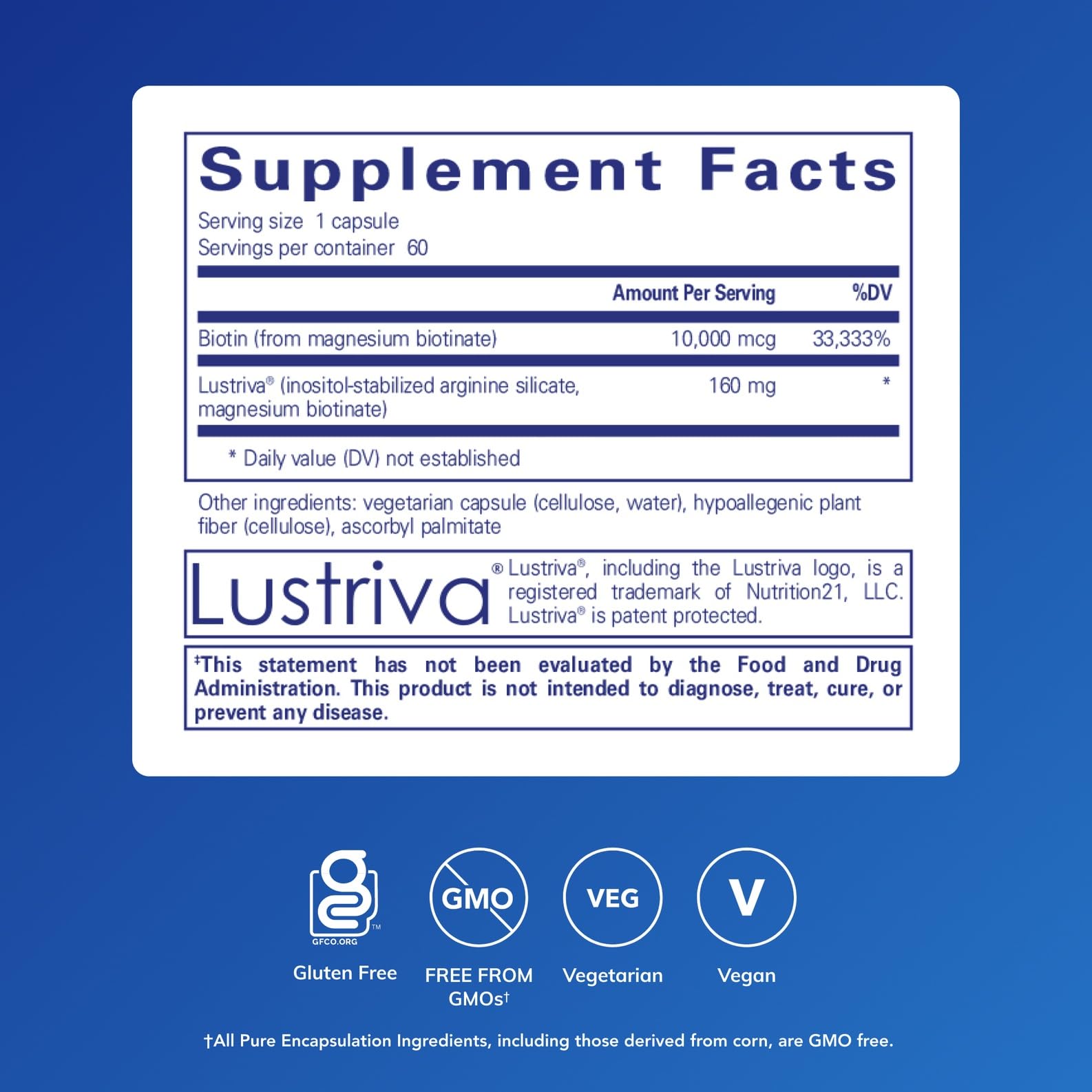 Pure Encapsulations Biotin Complex Skin closeup highlights skin-friendly formula