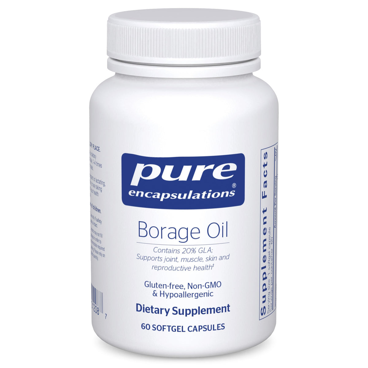 Pure Encapsulations Borage Oil bottle may support immune function and joint comfort