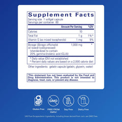 Pure Encapsulations Borage Oil softgels convenient daily capsules for immune and joint support