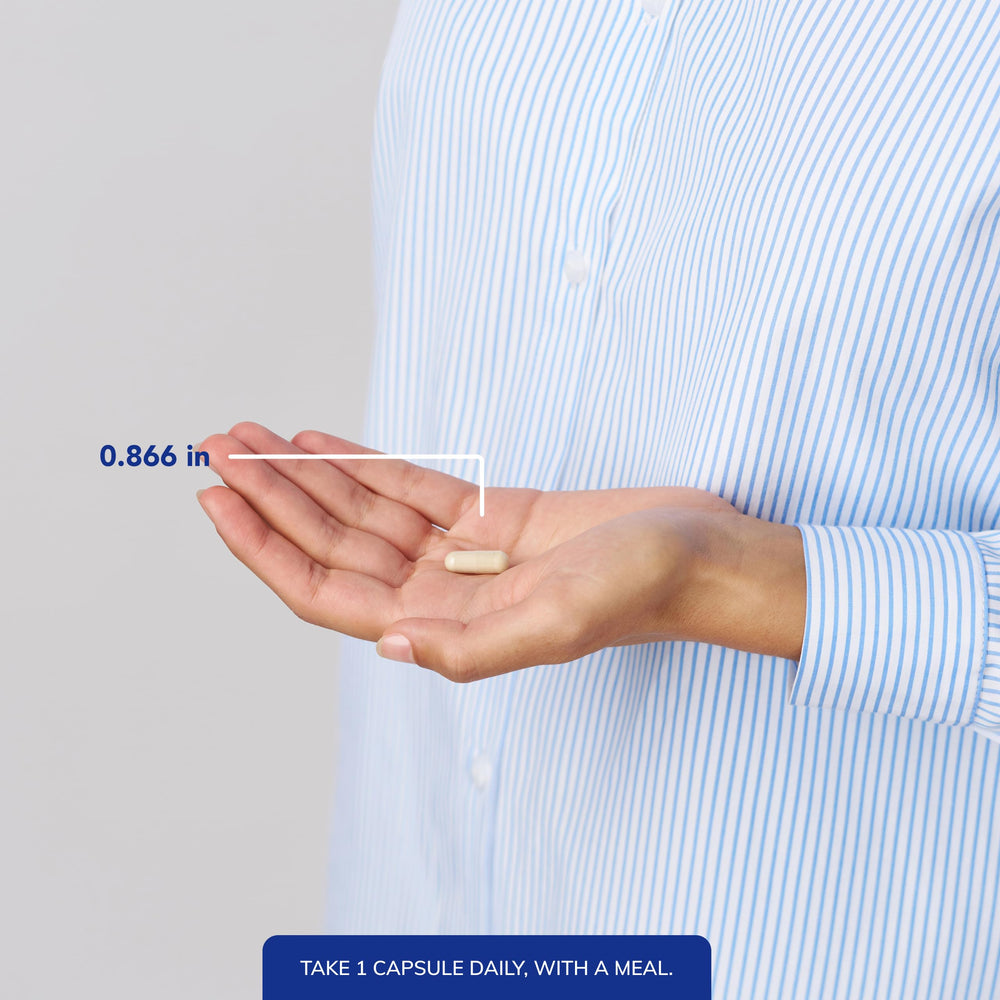 Dosing with meal: Pure Encapsulations Boswellia AKBA capsules for daily use.