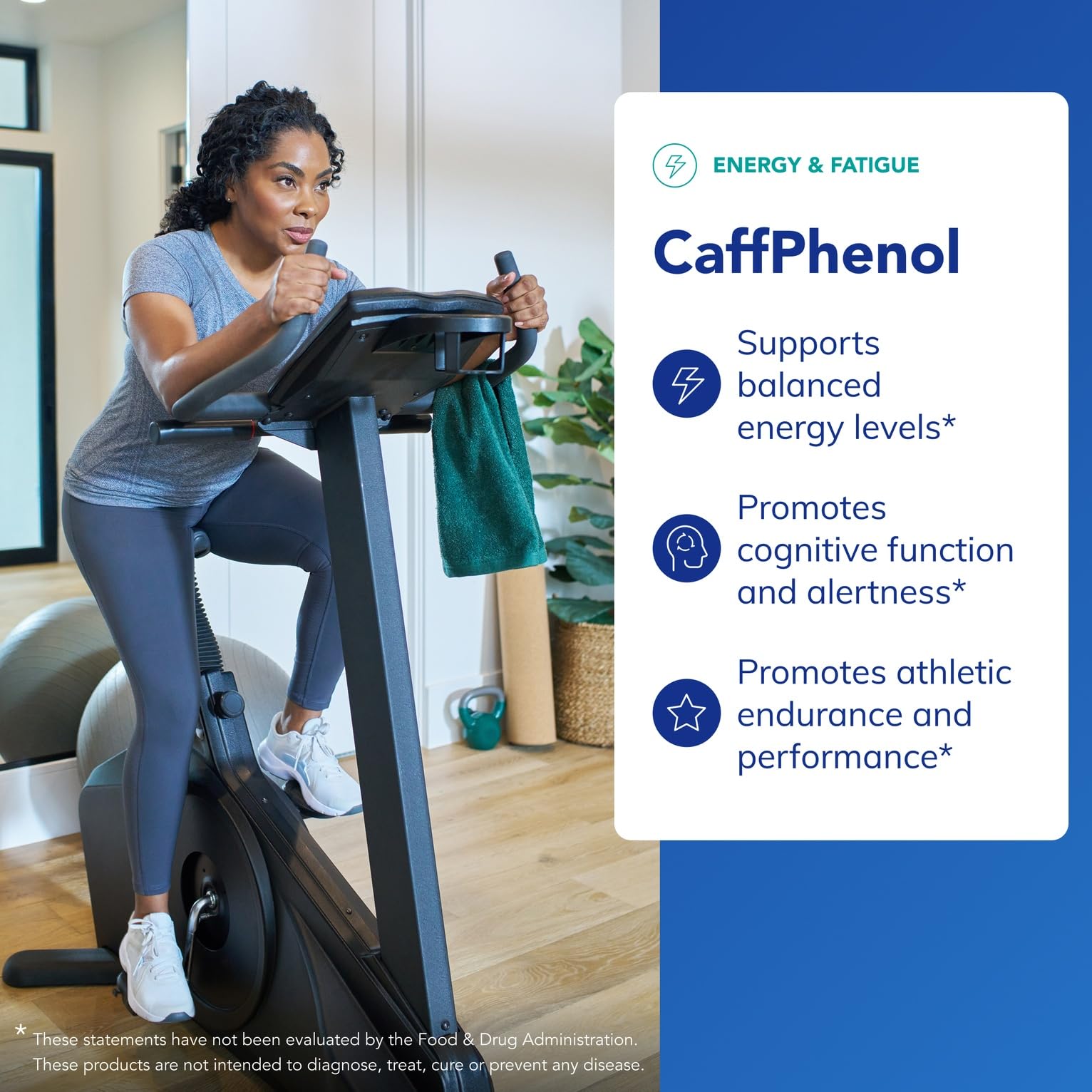 Pure Encapsulations CaffPhenol label detail highlighting clean ingredients.