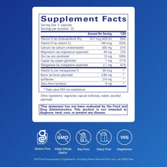 Pure Encapsulations +Cal+ with Ipriflavon capsules on white background for bone health.