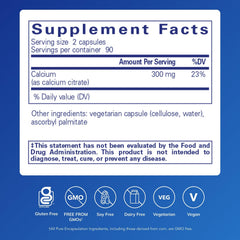 Pure Encapsulations Calcium Citrate capsules arranged for daily use
