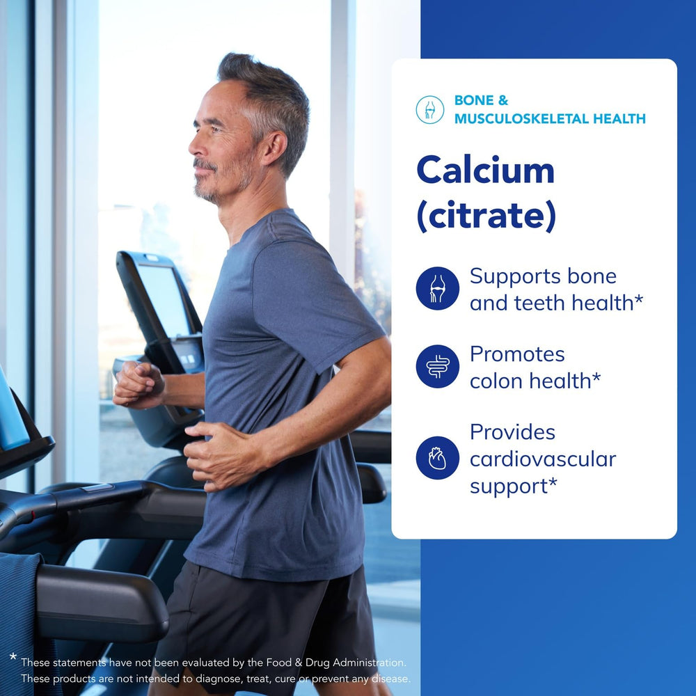 Pure Encapsulations Calcium Citrate label highlights purity grade