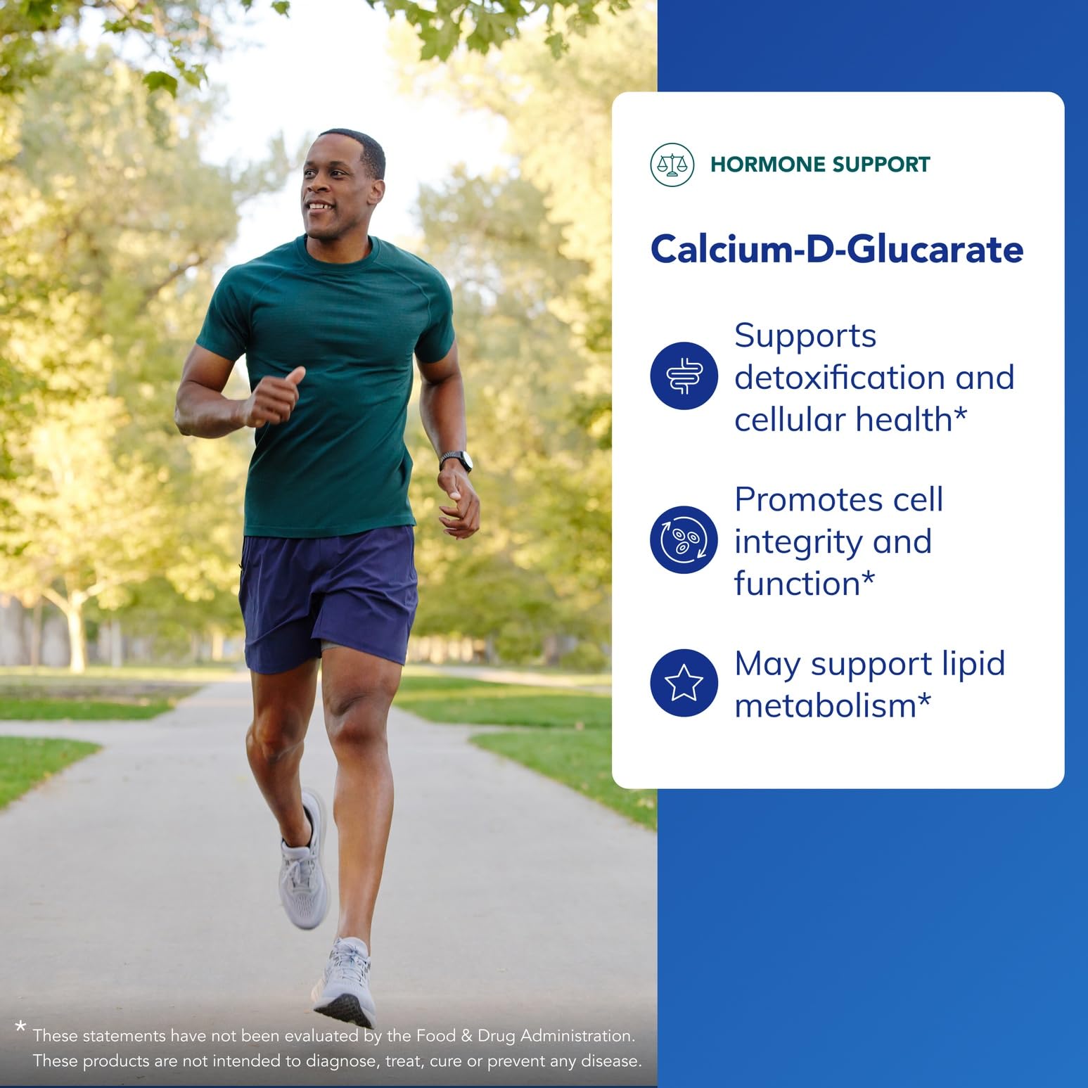 Pure Encapsulations Calcium-D-Glucarate label detail emphasizing allergen-free, pure formula.