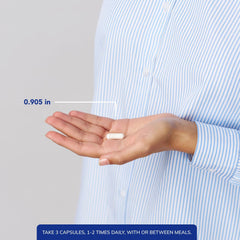 Pure Encapsulations Calcium Magnesium Citrate bottle pour demonstrates convenient use