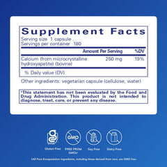 Calcium MCHA capsules arranged, suggesting healthy bone mass and daily supplementation.