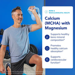 Pure Encapsulations Calcium MCHA tablet closeup for easy daily routine