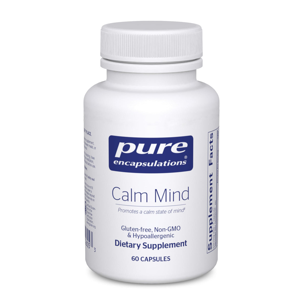 Pure Encapsulations Calm Mind bottle front view for daily balance.