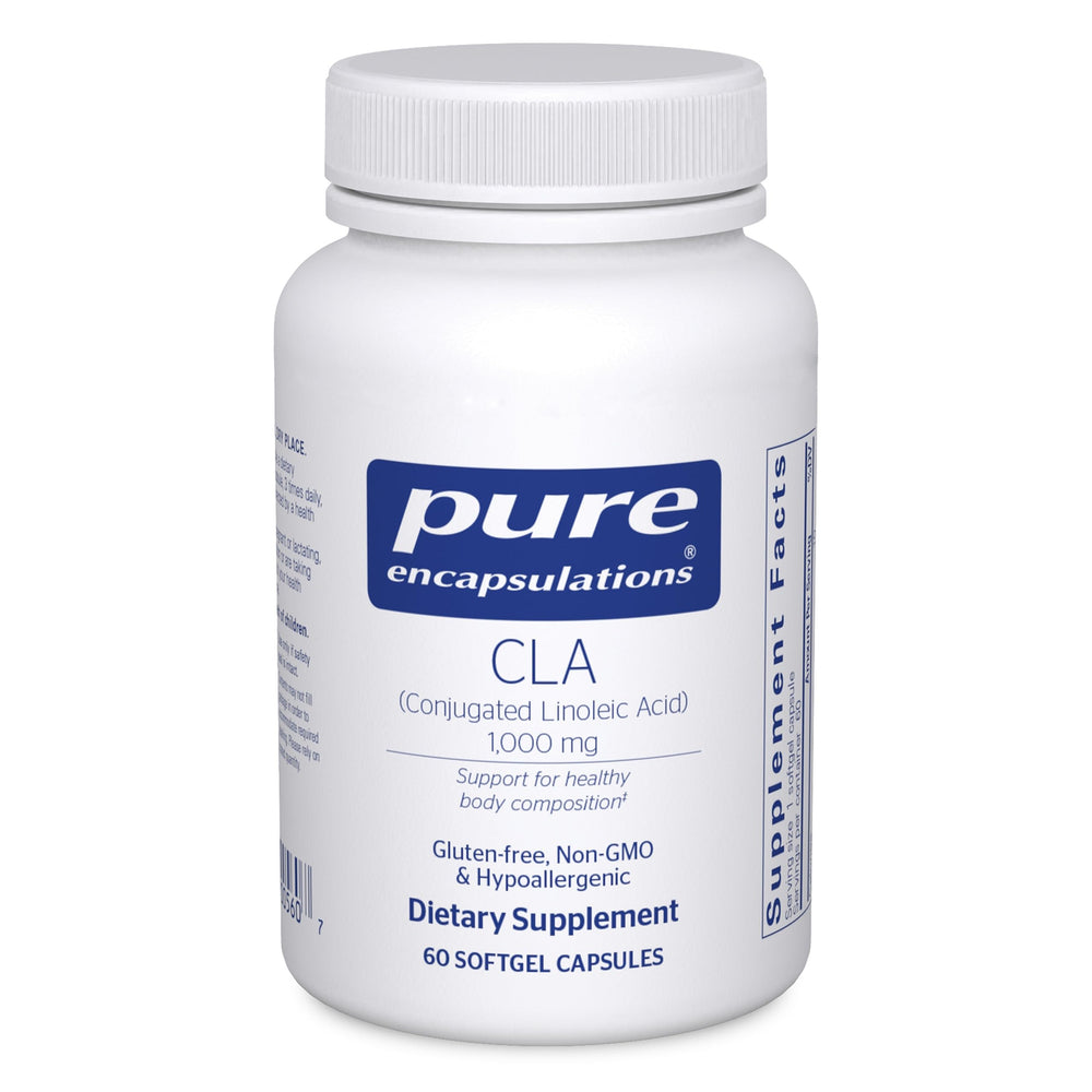 Pure Encapsulations CLA 1000mg softgels bottle for daily exercise support