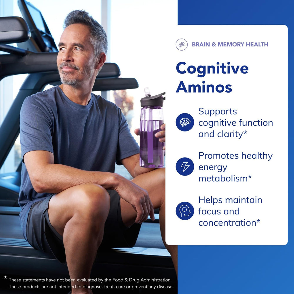 Closeup of Cognitive Aminos capsules ready for daily use