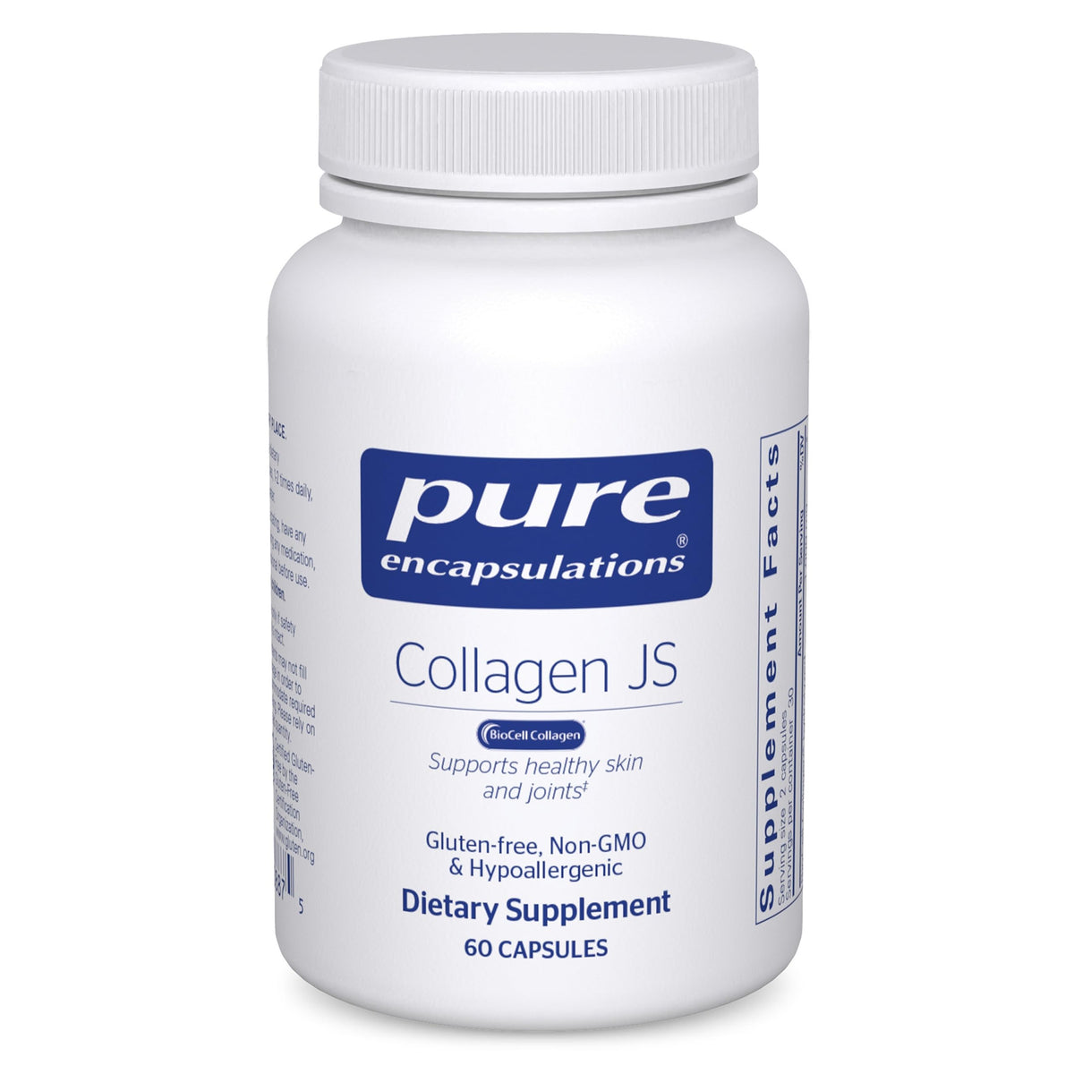 Pure Encapsulations Collagen JS bottle—supports joint comfort and skin hydration.