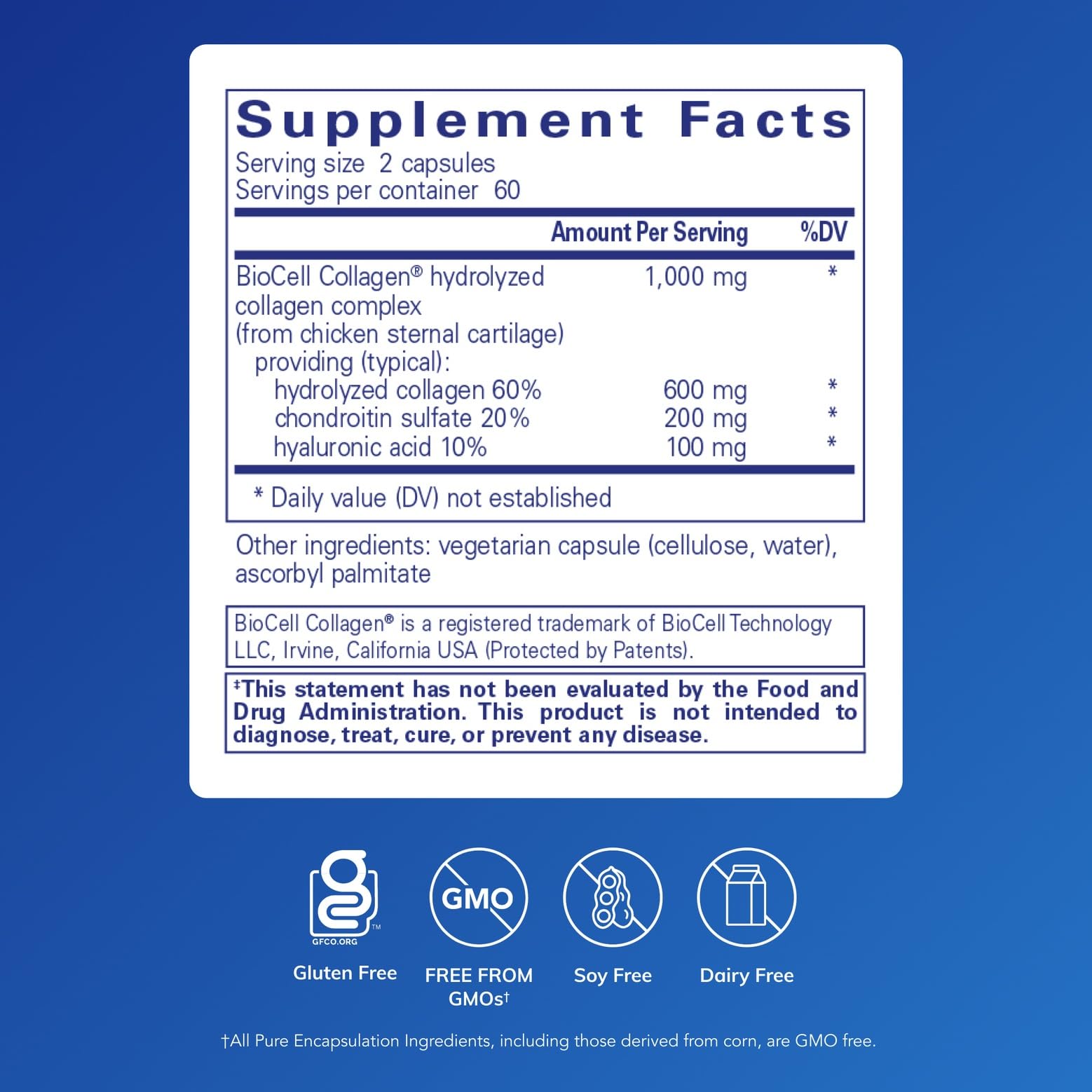 Capsules close-up from Pure Encapsulations Collagen JS for daily intake.