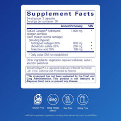 Pure Encapsulations Collagen JS capsules—delivers 1000 mg BioCell Collagen for joint and skin support.
