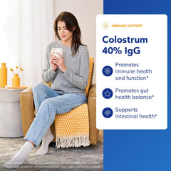 Pure Encapsulations Colostrum close-up highlighting concentrated IgG content.