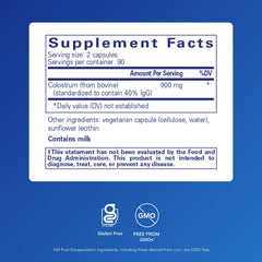 Pure Encapsulations Colostrum capsules close-up for easy dosing