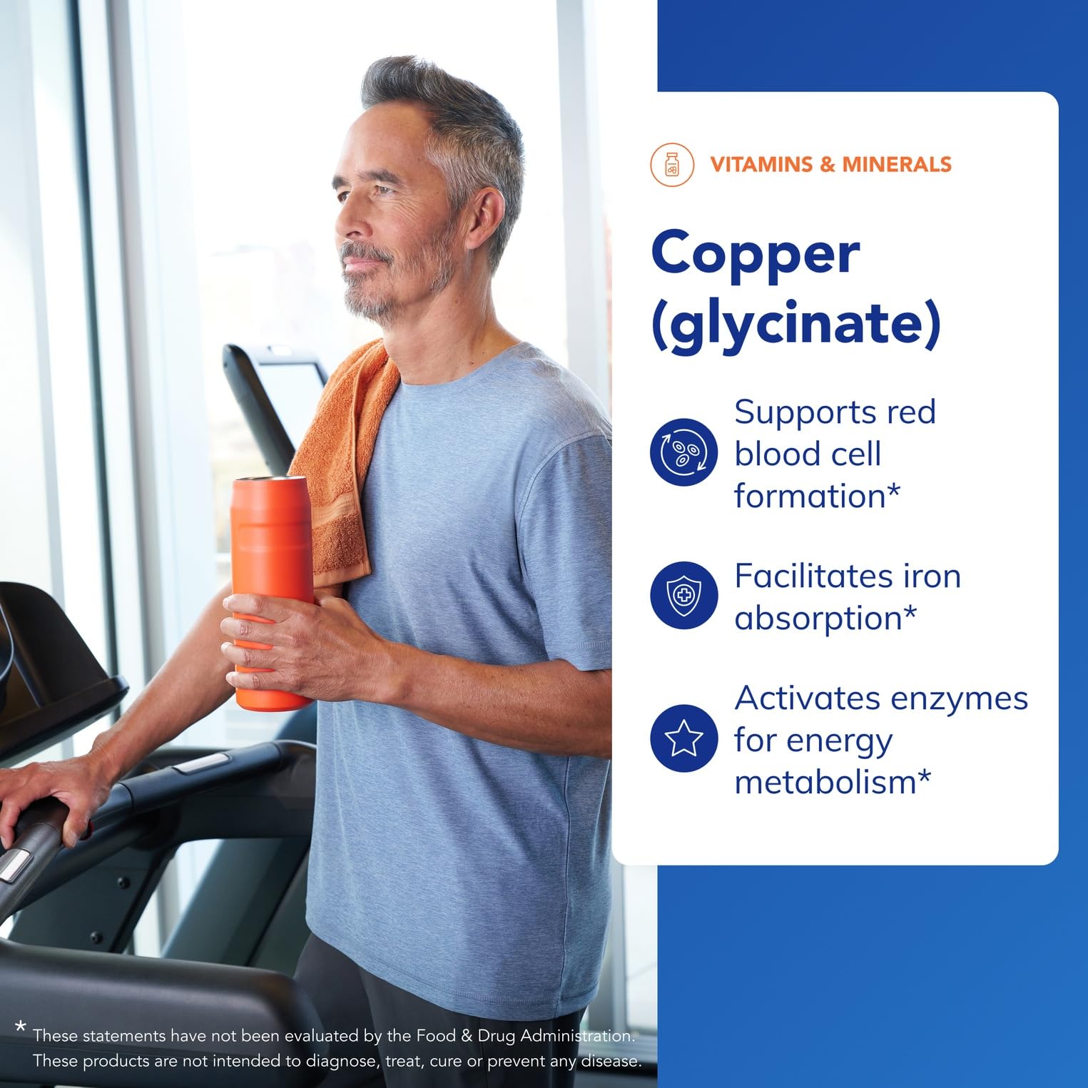 Copper Glycinate label detail highlighting vegan and non-GMO status