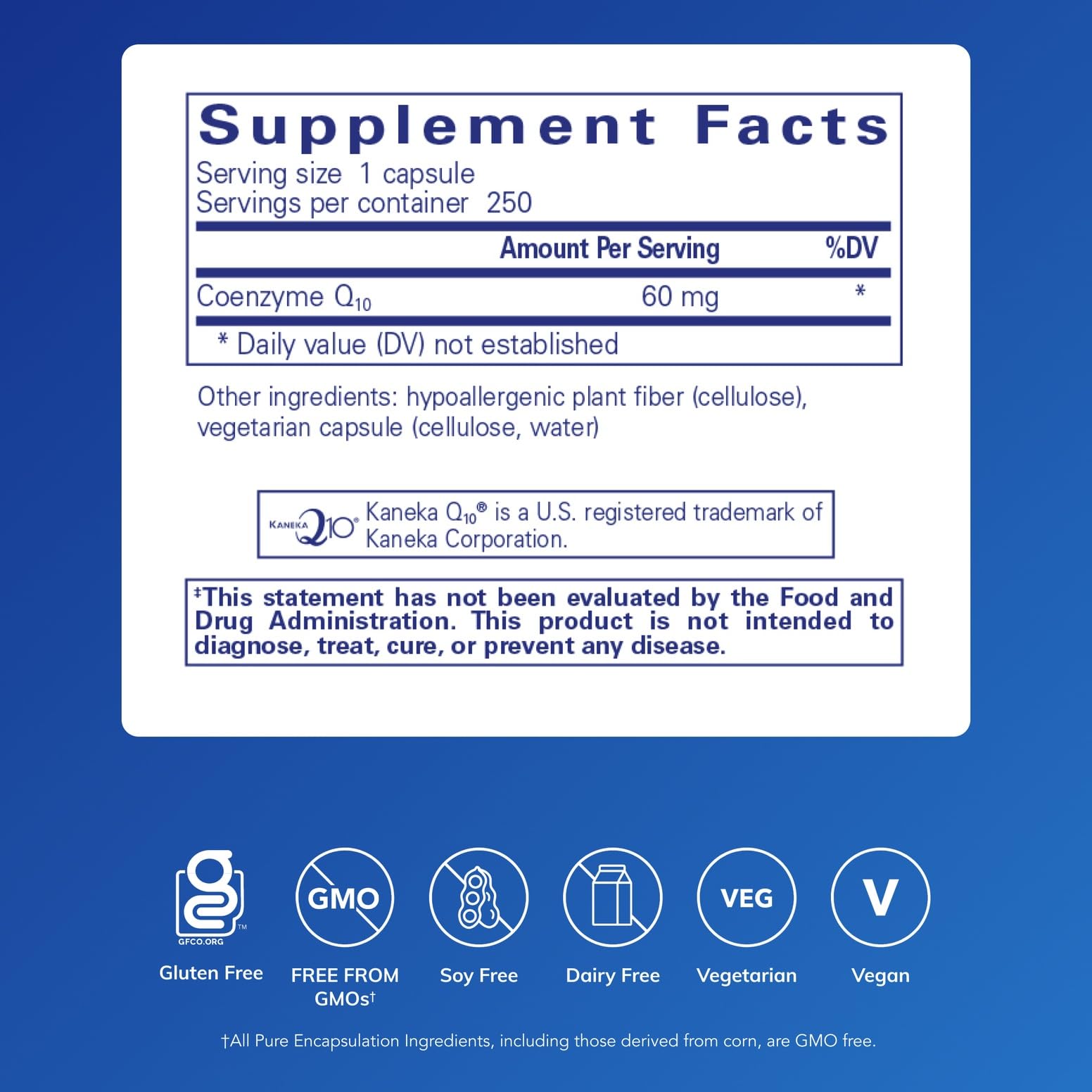 Pure Encapsulations CoQ10 60 mg capsules for cardiovascular support in daily routines.