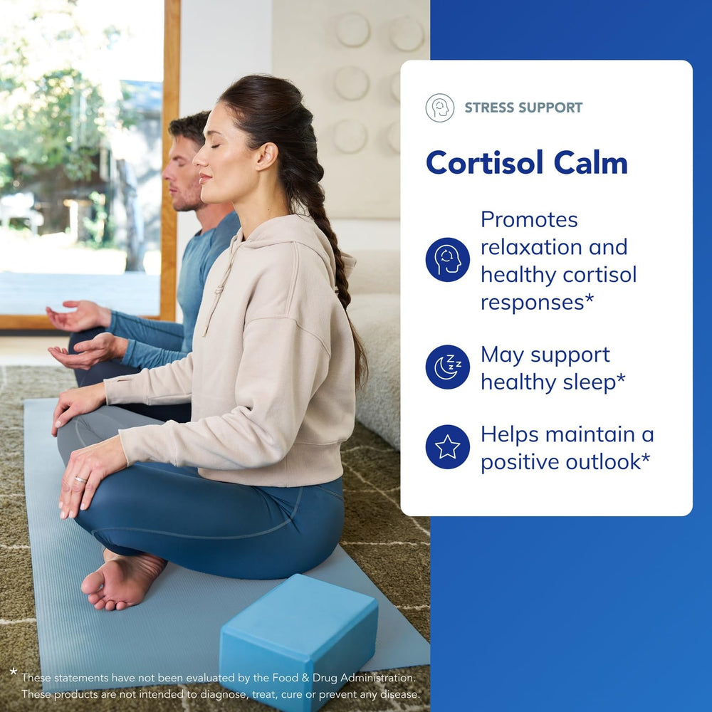 Pure Encapsulations Cortisol Calm box label with herbal ingredients.
