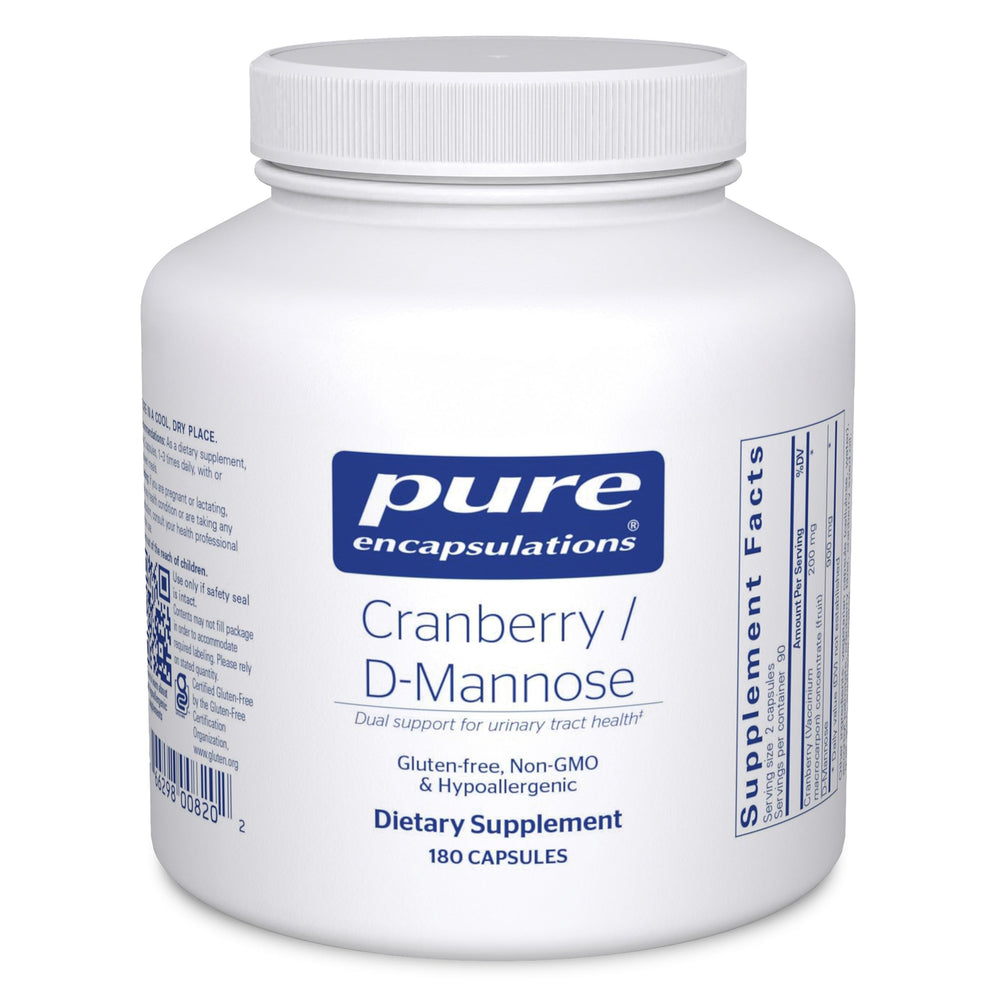 Pure Encapsulations Cranberry D-Mannose bottle for urinary health support