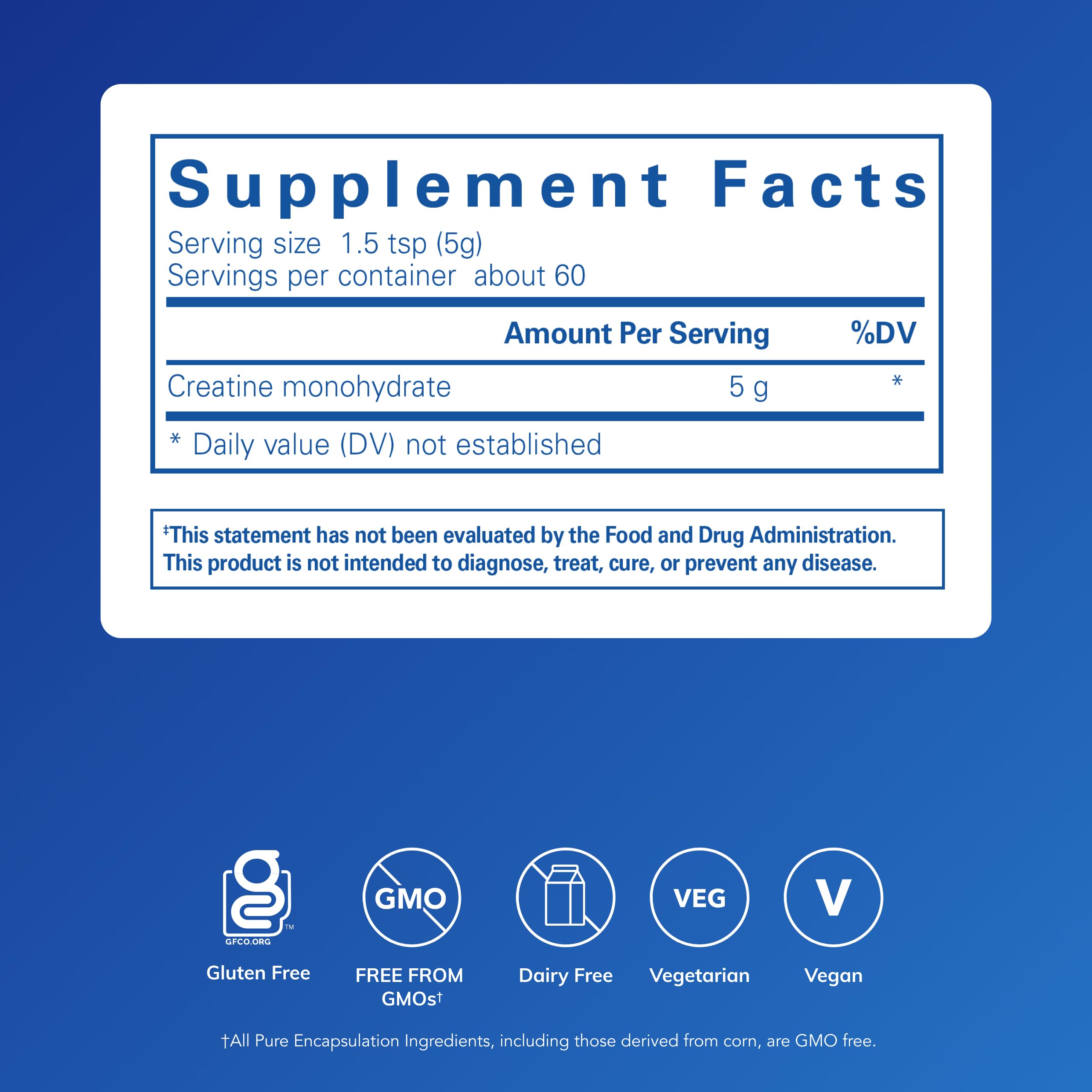 Pure Encapsulations creatine powder ready for daily strength support