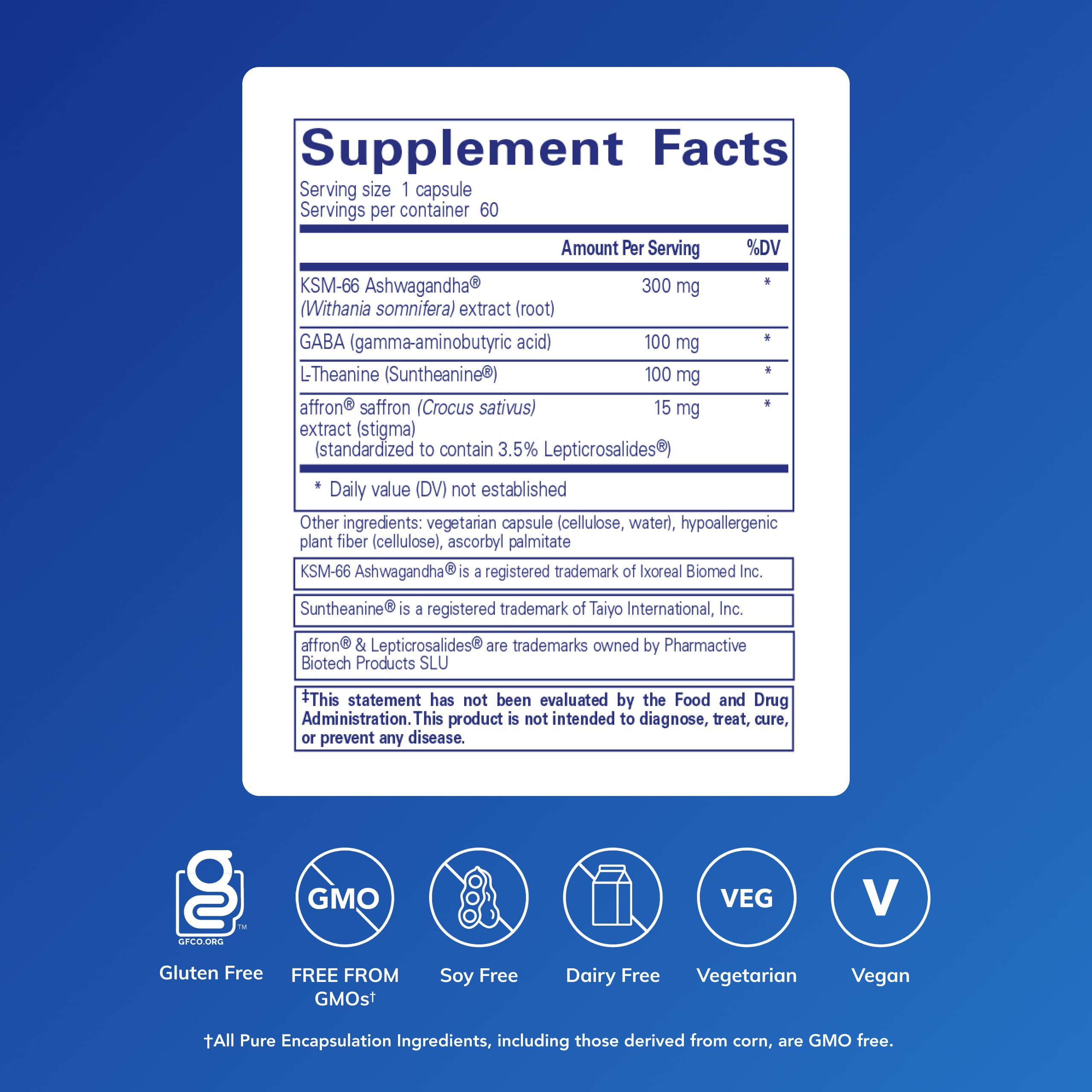 Pure Encapsulations Daily Calm capsules shown up close for daily stress relief and focused daytime use.