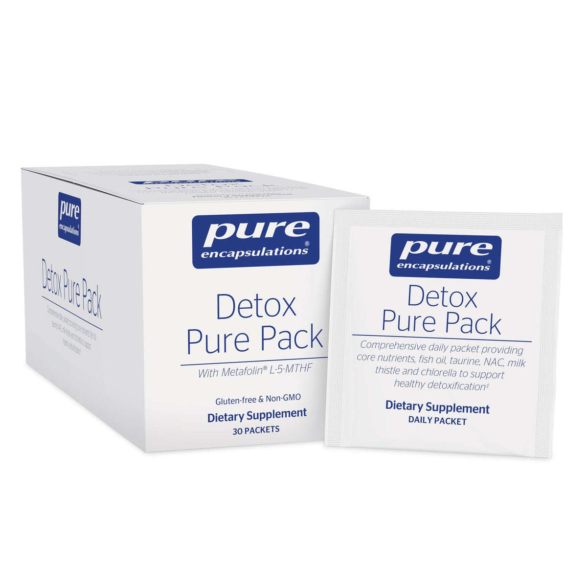 Pure Encapsulations Detox Pure Pack daily packet for gentle detox support.