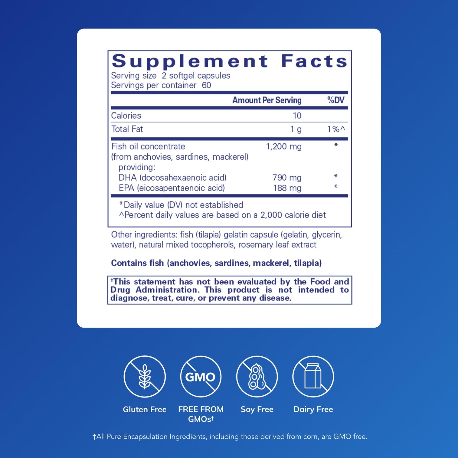 Pure Encapsulations DHA Ultimate softgels close-up for easy daily intake.
