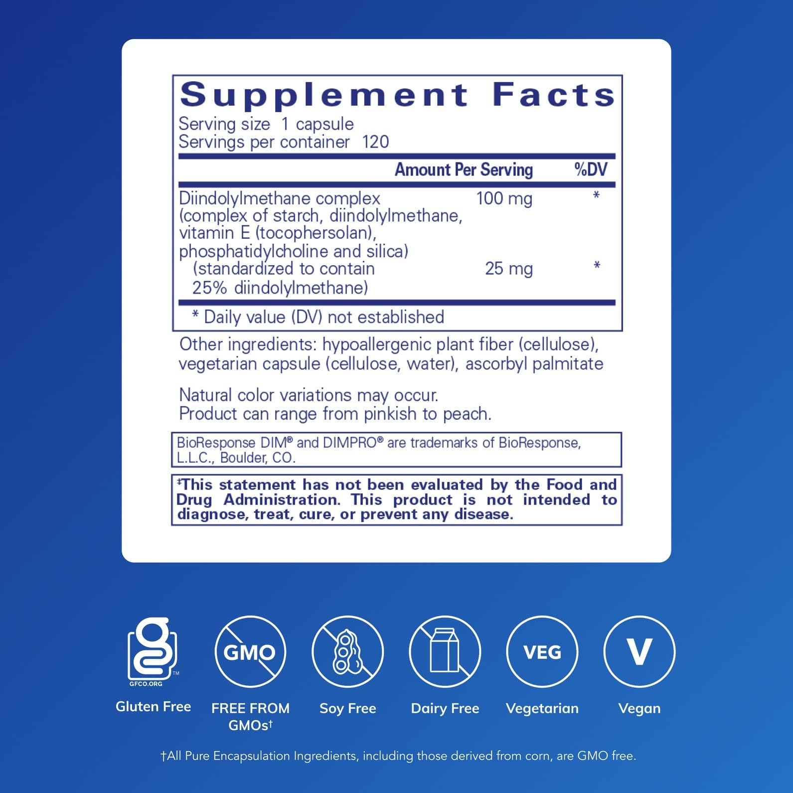 DIMPRO 100 capsules arranged for easy daily dosing and convenience.