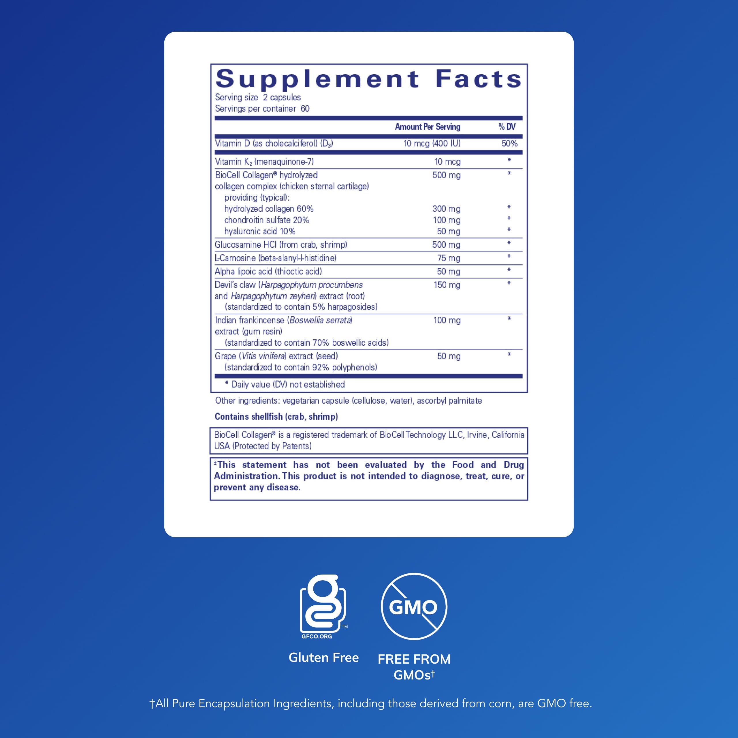 Disc-Flex capsules shown as a vegetarian option for joints and spine.