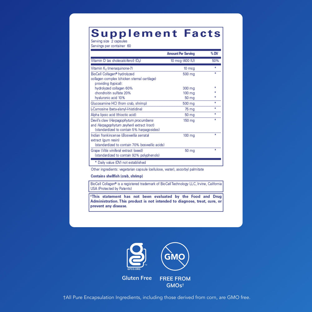 Disc-Flex capsules shown as a vegetarian option for joints and spine.