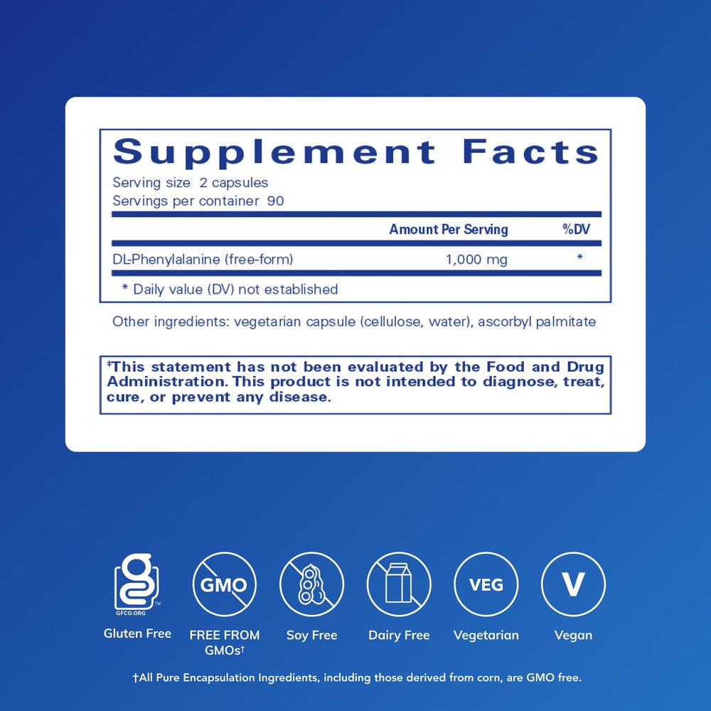 DL-Phenylalanine capsules close-up, potential memory and focus aid