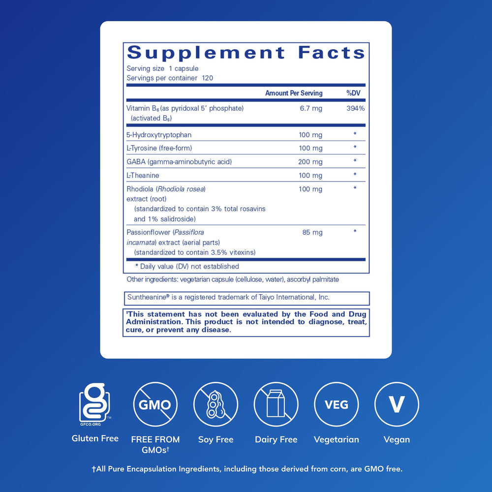 Pure Encapsulations Emotional Wellness capsules ready for daily use to promote balanced mood.