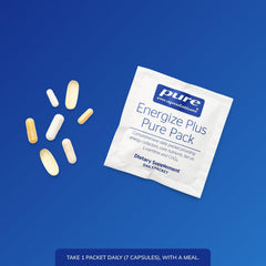 Packaging design for Energize Plus Pure Pack communicates premium quality.