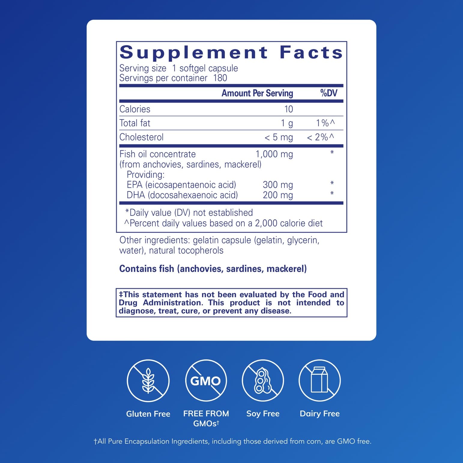 Pure Encapsulations EPA/DHA Essentials softgels deliver omega-3 for cardiovascular wellness.