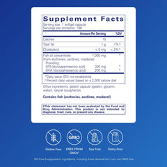 Pure Encapsulations EPA/DHA Essentials softgels deliver omega-3 for cardiovascular wellness.