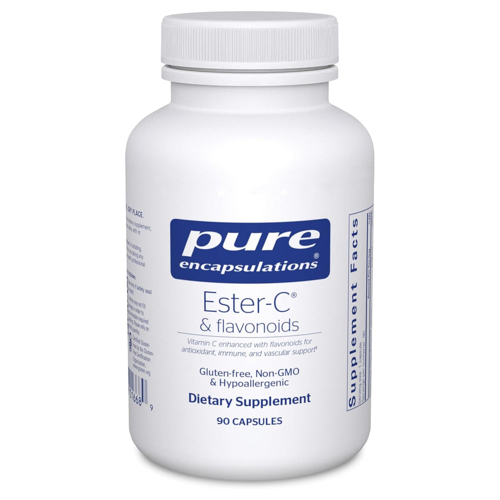 Pure Encapsulations Ester-C & Flavonoids bottle for immune support