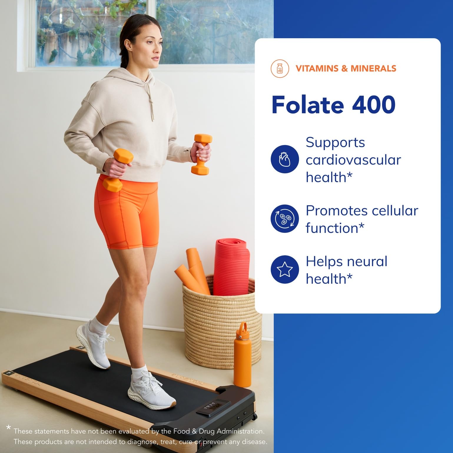 Pure Encapsulations Folate 400 capsules closeup emphasizing Metafolin L-5-MTHF form.