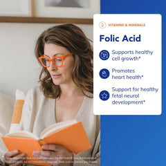 Pure Encapsulations Folic Acid label front highlighting purity and ingredient transparency.