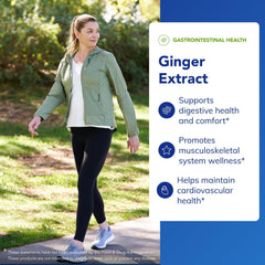 Close-up of the Ginger Extract label highlighting premium ingredients and purity.