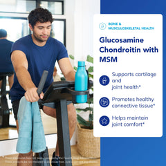 Pure Encapsulations Glucosamine Chondroitin MSM ingredients panel noting MSM dosage for enzyme activity.