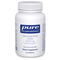 Pure Encapsulations Glucosamine Sulfate bottle front showing joint support potential