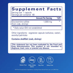 Pure Encapsulations Glucosamine Sulfate capsules closeup highlighting capsule texture for easy swallowing