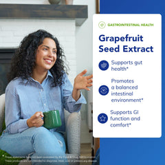 Pure Encapsulations Grapefruit Seed Extract label closeup showing purity and potency
