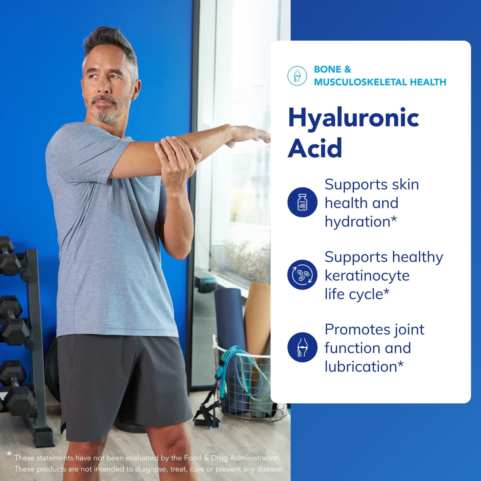 Pure Encapsulations Hyaluronic Acid label highlights gluten-free and vegan formulation.